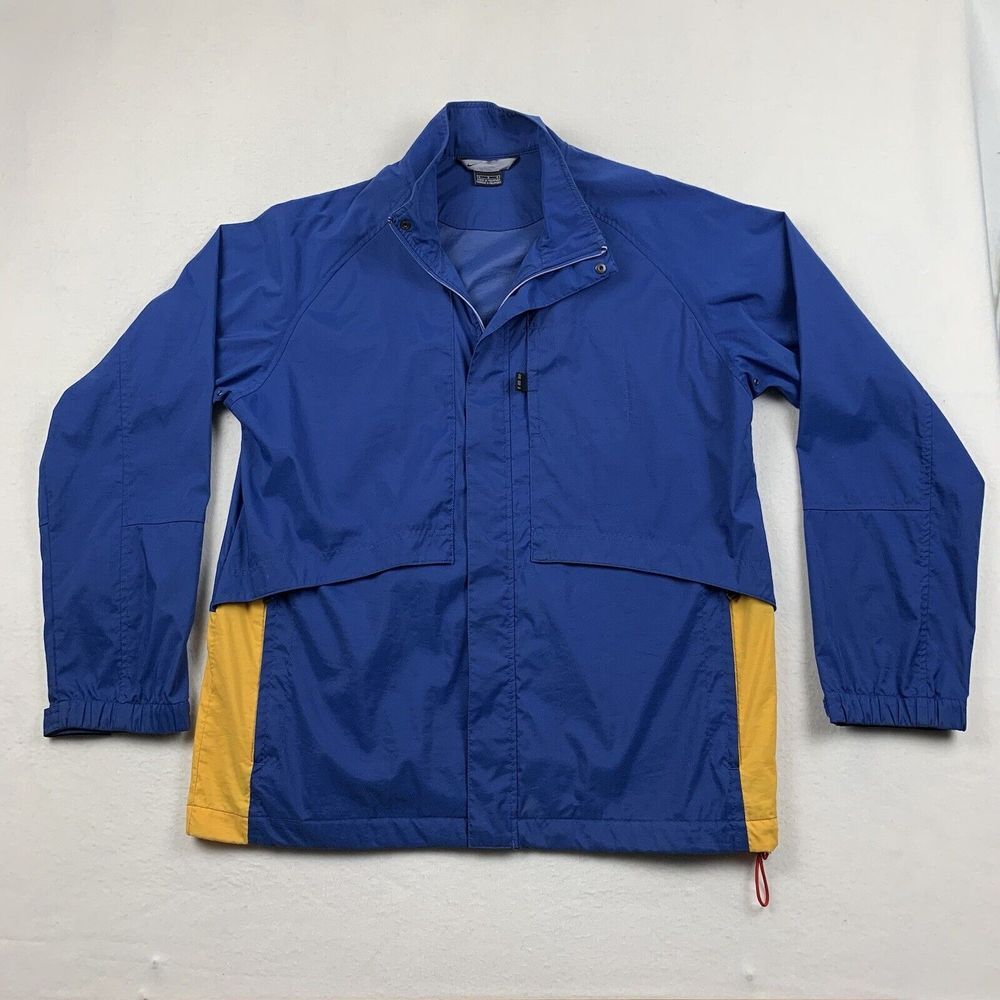 Nike Jacket Mens‎ Large Windbreaker Cinch Waist Zipper Pockets Nylon Swoosh